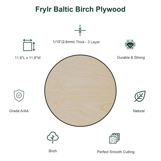 Baltic Birch Plywood Sheets Box of 45 - Laser Engraving Cutting