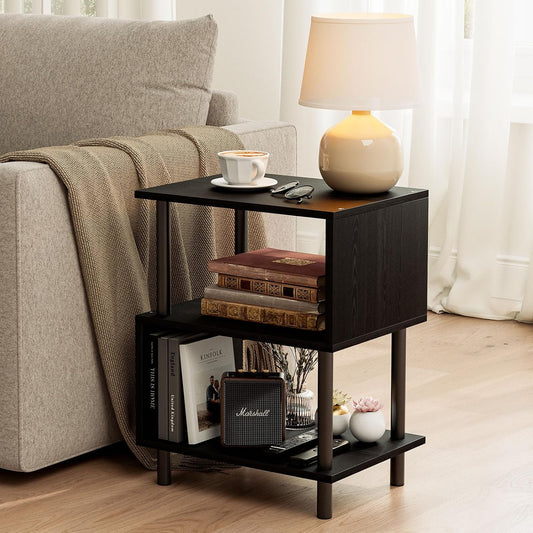 Frylr Side Table, Night Stand and End Table with Reinforced Metal Frame