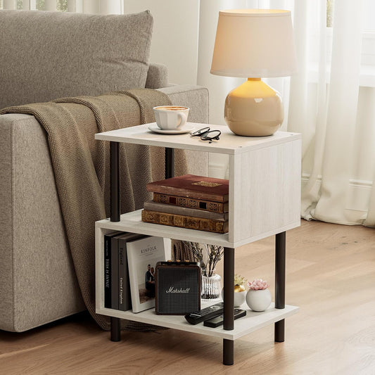 Frylr Side Table, Night Stand and End Table with Reinforced Metal Frame